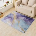 thumbnail image 2 of Marble Rugs for Living Room - Washable Rugs Marble Rug & Home Decor, 3x5 Area Rug, Purple and Gold Rugs for Entryway, Non Slip Low Pile Small Indoor Door Mat, Modern Luxury Abstract Carpet, 2 of 7