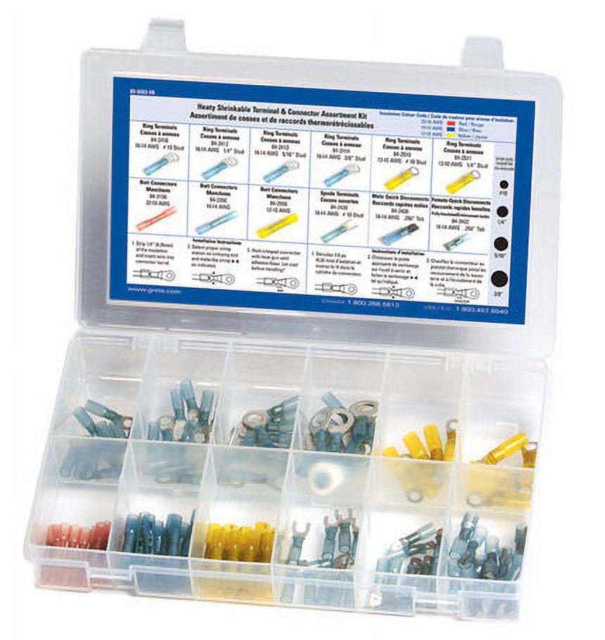 Grote 83-6503 Heat Shrink Kit - 120 Terminals & Connectors