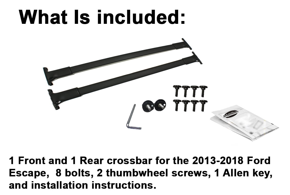 2016 ford escape roof rack cross bars