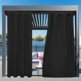 thumbnail image 3 of Cortinas para Exteriores Impermeables Easy-Going para Patio 54x120 pulgadas Negro, 3 of 8