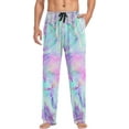 thumbnail image 4 of FREEAMG Men's Pajama Pants with Pockets Sleepwear Lounge Pants Stretch Casual Abstract Tie Dye Marble Print, 4 of 7