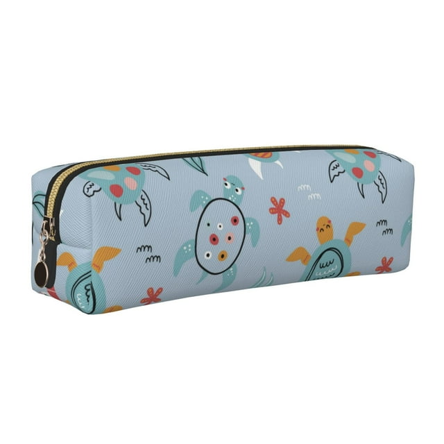 Honeii Sea Turtle Pattern Pencil Case, Pencil Pouch, Pencil Case Small, Pencil Pouch Aesthetic, PVC Pencil Pouch, Pencil Bag, Makeup Pouch