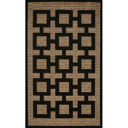 Home Trends Area Rug Connect The Block Black 60x96