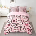 thumbnail image 2 of Castle Fairy Teens Kawaii Pig Twin Bedding Sets,Cartoon Farmhouse Bedding Comforter Set, 2 of 8