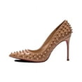 thumbnail image 2 of Spikes Pink Sole High Heel Pumps, 2 of 3