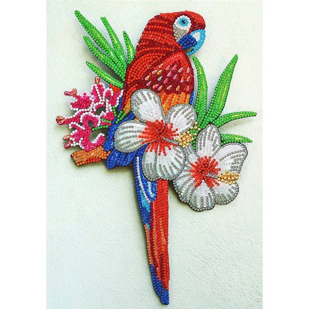 Cuadros Decorativos 5D DIY diamante pintura loro forma especial parcial taladro Rhinestone mosaico Kit DQrwqpou Nuevos Originales