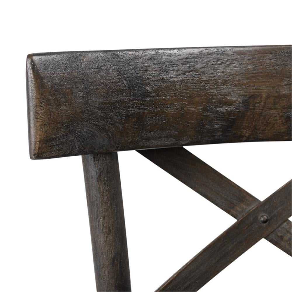 Picket House Furnishings Calhoun 30" Bar Stool in Dark Brown