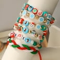 thumbnail image 2 of Sunyuer 6pcs Christmas Bracelets for Women Clay Beaded Cute Xmas Tree Snowman Santa Charm Bracelet Set Holiday Christmas Jewelry Gifts Stocking Stuffers, 2 of 7