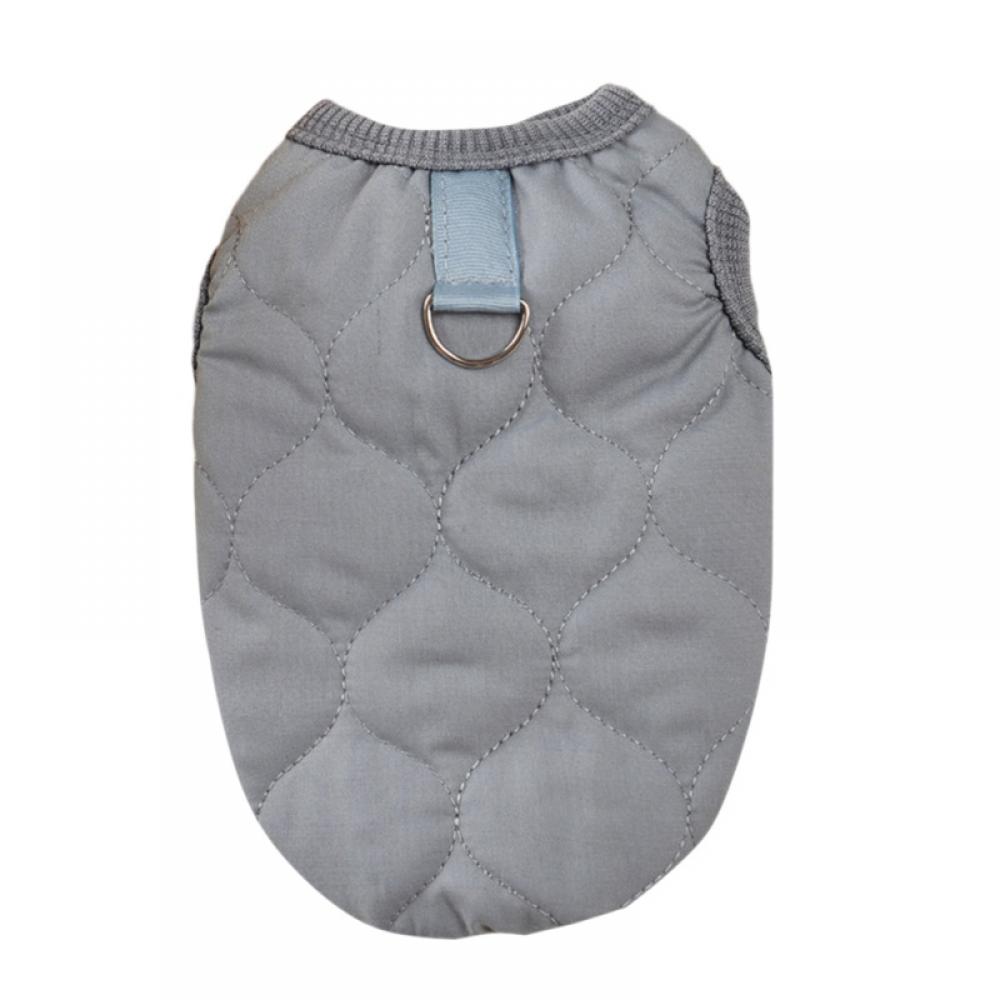 GOODLY Fashion Vest Dog Jacket Warm Dog Vest with D Ring Leash Dog