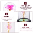 thumbnail image 4 of KAKOWELY 1 lámpara LED de escritorio con forma de flor, decoración de rosas de simulación para habitación con cubierta de vidrio., 4 of 5