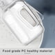 thumbnail image 5 of Botella de agua con marca de graduación, incluye pajita, diseño deportivo a prueba de fugas, color blanco, para gimnasio, camping y uso al aire libre, botella de hidratación portátil. Blahzhy, 5 of 9