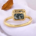 thumbnail image 3 of Natural Green Moss Agate Solitaire Ring Bezel Set Wedding Jewelry Yellow Gold Anniversary Ring Birthday Custom Gift For Her, 3 of 3
