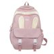 thumbnail image 1 of Mochila escolar con orejas de conejo de dibujos animados para mujer, Bolsa Escolar de nailon para ordenador portátil, bolsa de libros para mujer, mochila de día grande para estudiante 517D Fivean unisex, 1 of 2
