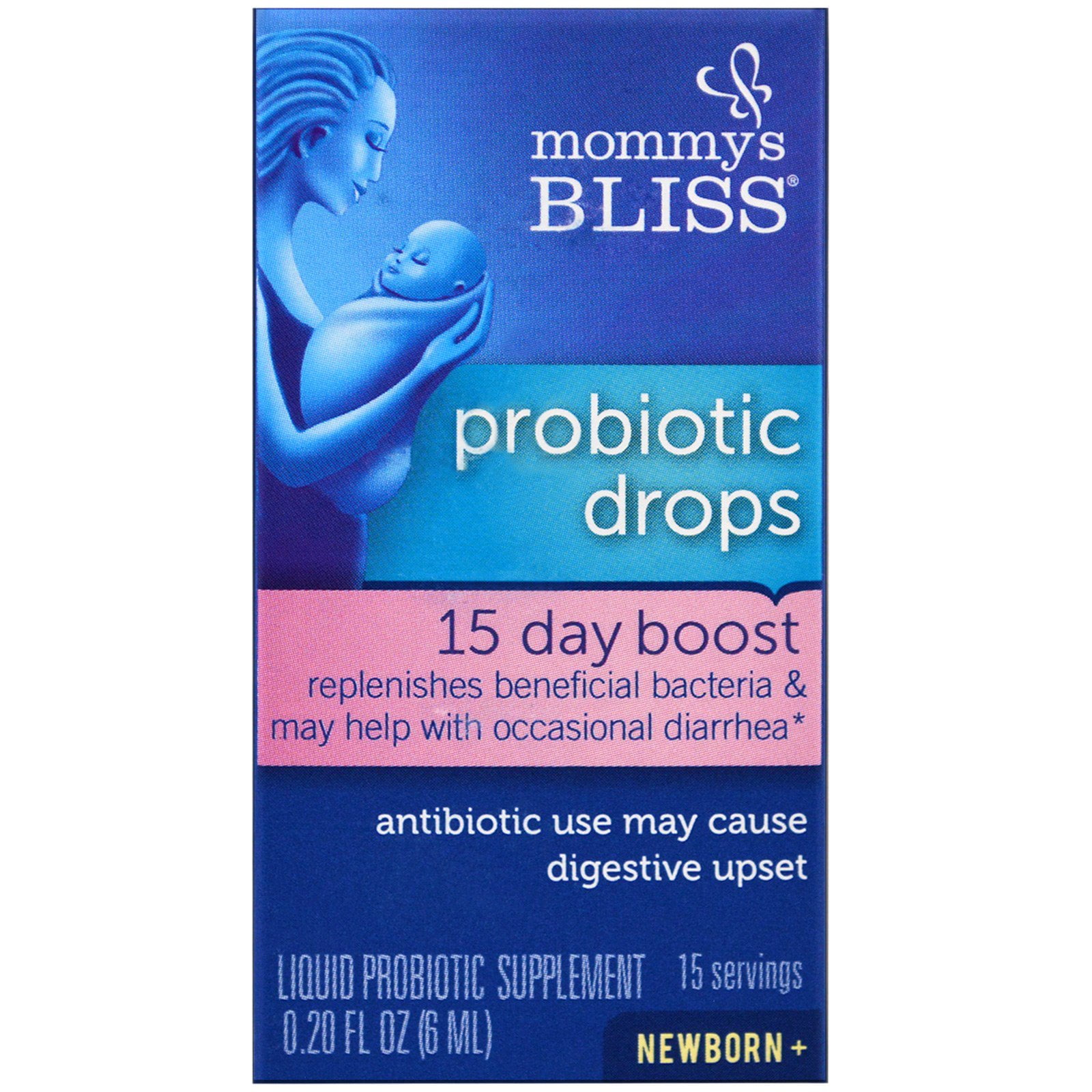 Mommys Bliss Probiotic Drops 15 Day Boost 02 Oz - 