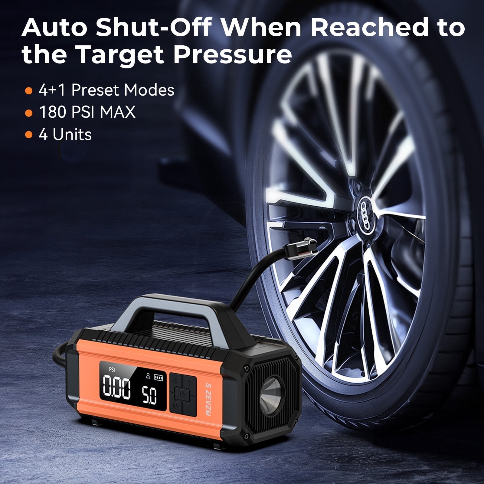 2 IN 1 Car Jumper Box with Air Compressor(Up to All Gas/10.0L Diesel Engines)，10000A Peak 12000mAh Battery Jump Starter with USB Fast Charging, Portable Battery Booster for 12V Car SUV Vehicles