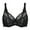 Black, variant on Women's Plus Size Minimizer Bras Full Coverage Lace Unlined Underwire Bra B-K Cups