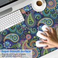 thumbnail image 2 of Long Mouse Pads for Desk,Blue Pioneer Flower and Paisley Pattern Desk Mats on Top Of Desks, Desk Mouse Pad Extra Large with 3mm Non-Slip Base and Stitched Edge for Gaming,Office,Work,Home 47.3"x23.6", 2 of 6