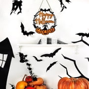 Halloween Pumpkin Hanging SiHappy Halloween Front Door Welcome Sign Halloween Front Door Decorations Halloween Door Sign Pumpkin Wall Decor Wall Sign Plaque for Halloween Party(Pumpkin)