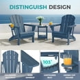thumbnail image 2 of Folding Adirondack Chair Set of 2, Oversized HDPE Plastic Patio Chairs, Navy, 2 of 9