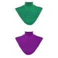 thumbnail image 1 of amleso 2Pcs Women Modal Faux Turtleneck Collar Muslin Hijab Neck Cover Salvador Dali cuello dickey de cuello alto, 1 of 10
