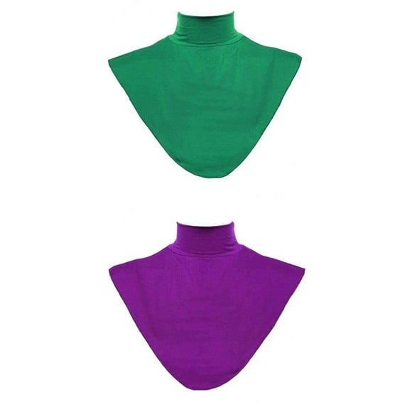 Milaget Serenable 2Pcs Women Modal Faux Turtleneck Half Top Collar Muslin Hijab Neck Cover