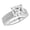 Platinum, variant on Platinum 2.75 Carat LAB GROWN IGI CERTIFIED DIAMOND Modern Triple Three Row Pave Set Round Cut Princess Cut Diamond Engagement Ring (E-F Color VS2-SI1 Clarity 2 Ct Center)