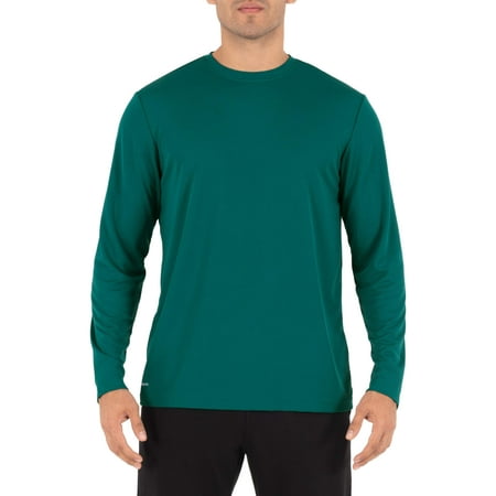 Athletic Works Men's and Big Men's Active Quick Dry Performance Long Sleeve T-Shirt, up to Size 5XL