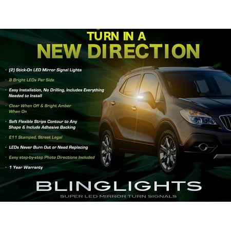 For Buick Encore LED Side Mirrors Turnsignals Lights Lamps Turn Signals Mirror Signalers Set