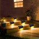 thumbnail image 5 of Equipo de iluminación, 4 piezas de luz solar de pared para jardín, lámpara para exteriores, resultados impresionantes, 5 of 8