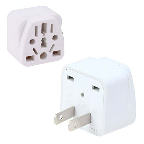 GJX Universal Travel Charger Adapter Converter for Multiple Countries – USA, Japan, Germany, Russia, AU, UK, EU to US AC Power Socket
