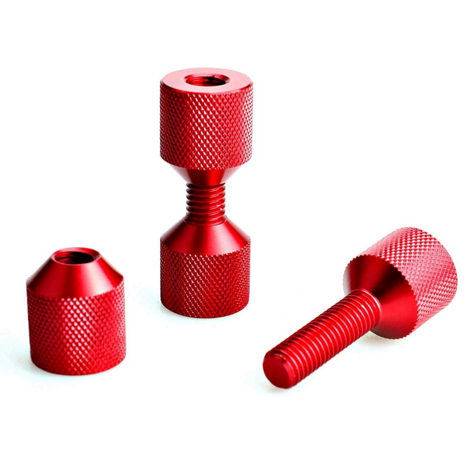4 Pcs Aluminium Flange Two Hole Pins 1-1/8 Inch Two Hole Alignment Pins & 1-5/8 Inch Detachable Flange Red