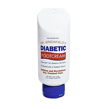 Diabetic FootCream for Dry and Cracked Feet - 5 ounces Dr Greenfield's -