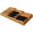thumbnail image 2 of YBM Home in-Drawer Bamboo Kitchen Knife Block Holder Stores up to 15 Knives, 2 of 2