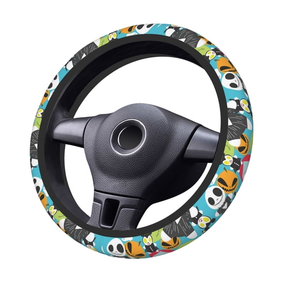 Oogie-Boogie Steering Wheel Cover Elastic Stretch Breathable Vehicle Steering Wheel Protector Car Interior Accessories