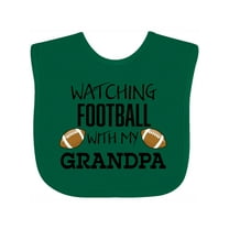 Inktastic Watching Football with My Grandpa Boys or Girls Baby Bib