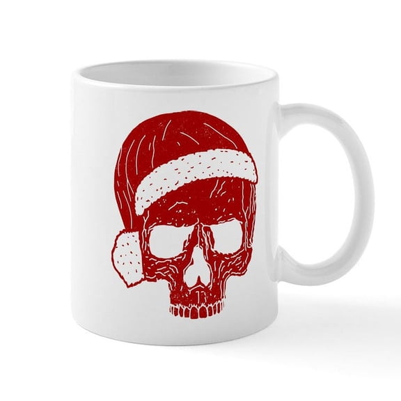 CafePress - Santa Skull - 11 oz Ceramic Mug - Novelty Coffee Tea Cup