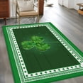 thumbnail image 2 of Area Rugs for Living Room Bedroom, St. Patrick's Day 4'x6' Rug Washable Carpet Runner Indoor Outdoor, Green Shamrock Wooden Spring Non Slip Accent Floor Mats Rug for Kitchen, Office, 2 of 8