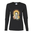 thumbnail image 2 of Wild Bobby Betty Boop Good Vibes Only Betty Boop Womens Long Sleeve T-Shirt, Black, Small, 2 of 5
