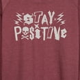 thumbnail image 3 of Instant Message - Stay Positive Punk  - Women's Lightweight French Terry Long Sleeve Shirt, 3 of 6