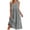 Gray, variant on Cotton Linen Blend Dresses Lighweight V Neck Dress Short Sleeve Sundress Solid Color Beachwear Casual Vacation Outfits Light Blue XL