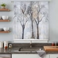 thumbnail image 5 of Boho Grey Tree Sheer Curtains 72 Inches Long, Vintage Watercolor Trunk Branch Light Filering Curtains, Breathable Simi Curtain Privacy Drapes for Living Room Bedroom Lightweight Window Treatment, 5 of 9