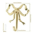 thumbnail image 3 of Door Towel Rack 4 Bow Hooks Decorative Bow Hangers Sturdy Brass Towel Hooks Brass Wall Hooks Wall Mounted Multipurpose Bow Shaped Hat Hooks For Bathroom Bedroom Hat Bag Keys, 3 of 9