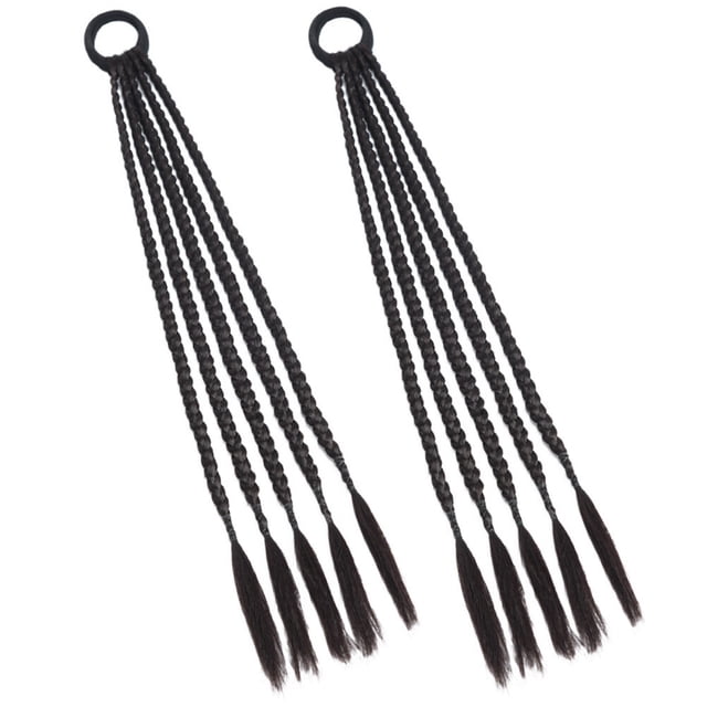 2 Pcs Extension de Queue de Cheval Tressée avec Attache pour Cheveux Fins Épais Longs Ou Courts
