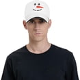 thumbnail image 2 of Snowman Face Hat Adjustable Funny Sandwich Baseball Cap Curved Visor Men Women, 2 of 6