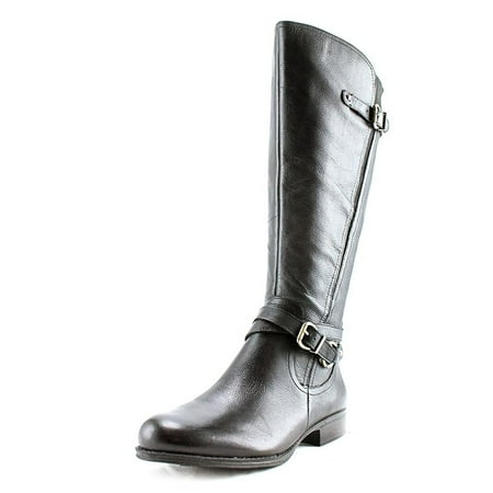 Womens Javana Leather Almond Toe Knee High Fashion Boots Womens Javana Leather Almond Toe Knee High Fashion Boots