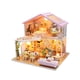 thumbnail image 1 of Casa de muñecas en miniatura, kit de casa de muñecas de madera para hacer tú mismo con muebles y luz LED, música, Sweet Time, 1 of 8