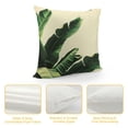 thumbnail image 4 of Acheng Short Plush Pillowcase 1 Piece - Palm Leaves with Lush Branches and Leaves, Tropical Jungle Palm Leaves with Charming Colors White, 4 of 5