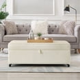 thumbnail image 3 of Large Comfort Sofa Ottoman with Storage, Modular Sectional Storage Ottoman with Wheels, Storage Bench for Living Room Bedroom, 3 of 7