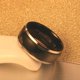 thumbnail image 3 of ZHAOCHENG Anillo de 8 mm para hombre con letras pulidas en negro, aspecto moderno y atractivo, anillo para boda, 3 of 5