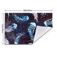 thumbnail image 3 of LNWH Abstract Watercolor Jellyfish Pattern Placemats, 4 PCS Heat Resistant Washable PVC Table Mats, 18"x12", 3 of 6